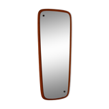 Scandinavian free-form teak mirror 1960s