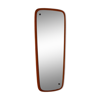 Scandinavian free-form teak mirror 1960s