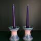 Two ceramic candlesticks