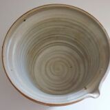 Ceramic "tachiste" flowerpot, signed La Poterie du colombier, the dove, 1970s