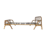 Rotin and bamboo bed