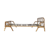 Rotin and bamboo bed