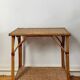 Rattan and cork side table