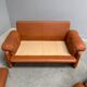 Cognac leather Coronado 2 seat sofa by B&B Italia, Italy 1960s
