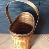 Braided wicker umbrella holder 60/70s