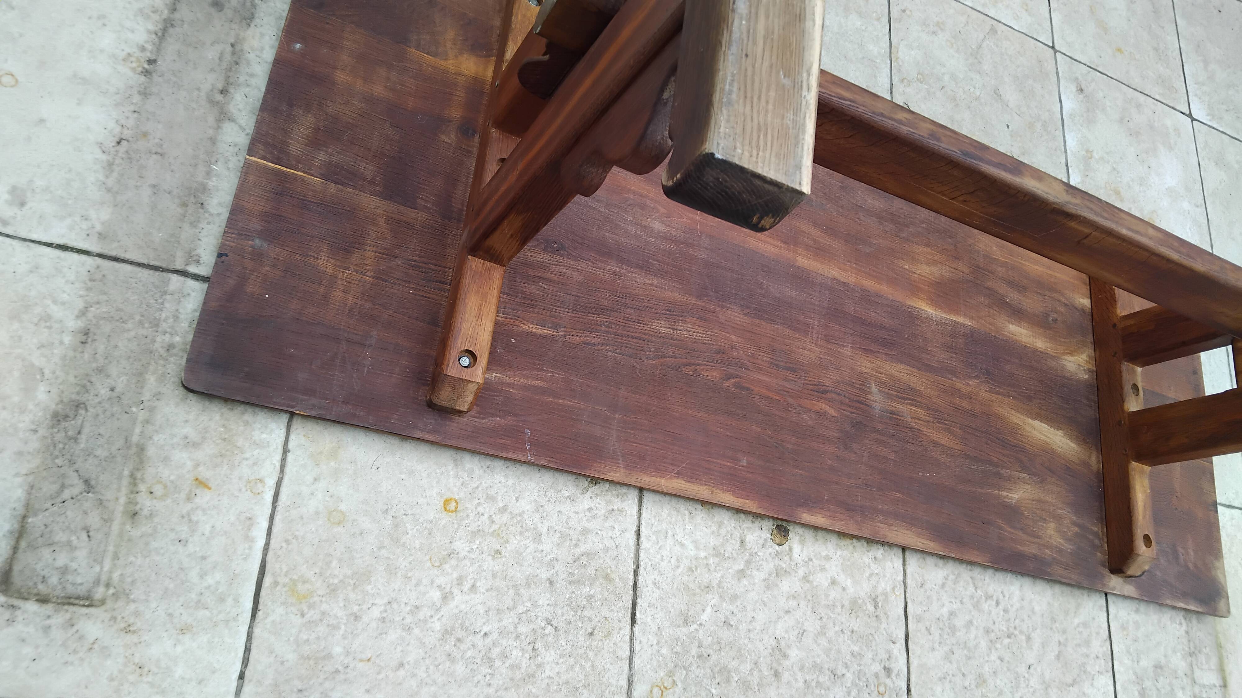 Antique vintage solid oak monastery farmhouse table