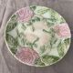 Compotier in slip pattern with art deco roses