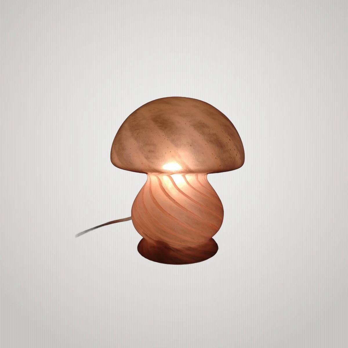 Vintage Murano glass mushroom lamp, Italy 1970.