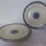 3 flat plates from Gien, Montmorency model