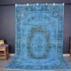 Blue Vintage Anatolian Floral Rug sku 2350