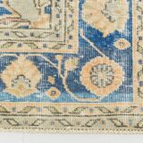 7x10 Orange and Blue Vintage Persian Rug, 206x294 Cm