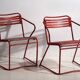Antique red garden chairs (c.1920). Set of 4 pieces #37