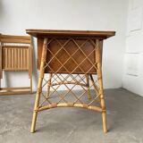 Louis Sognot rattan desk and its chair