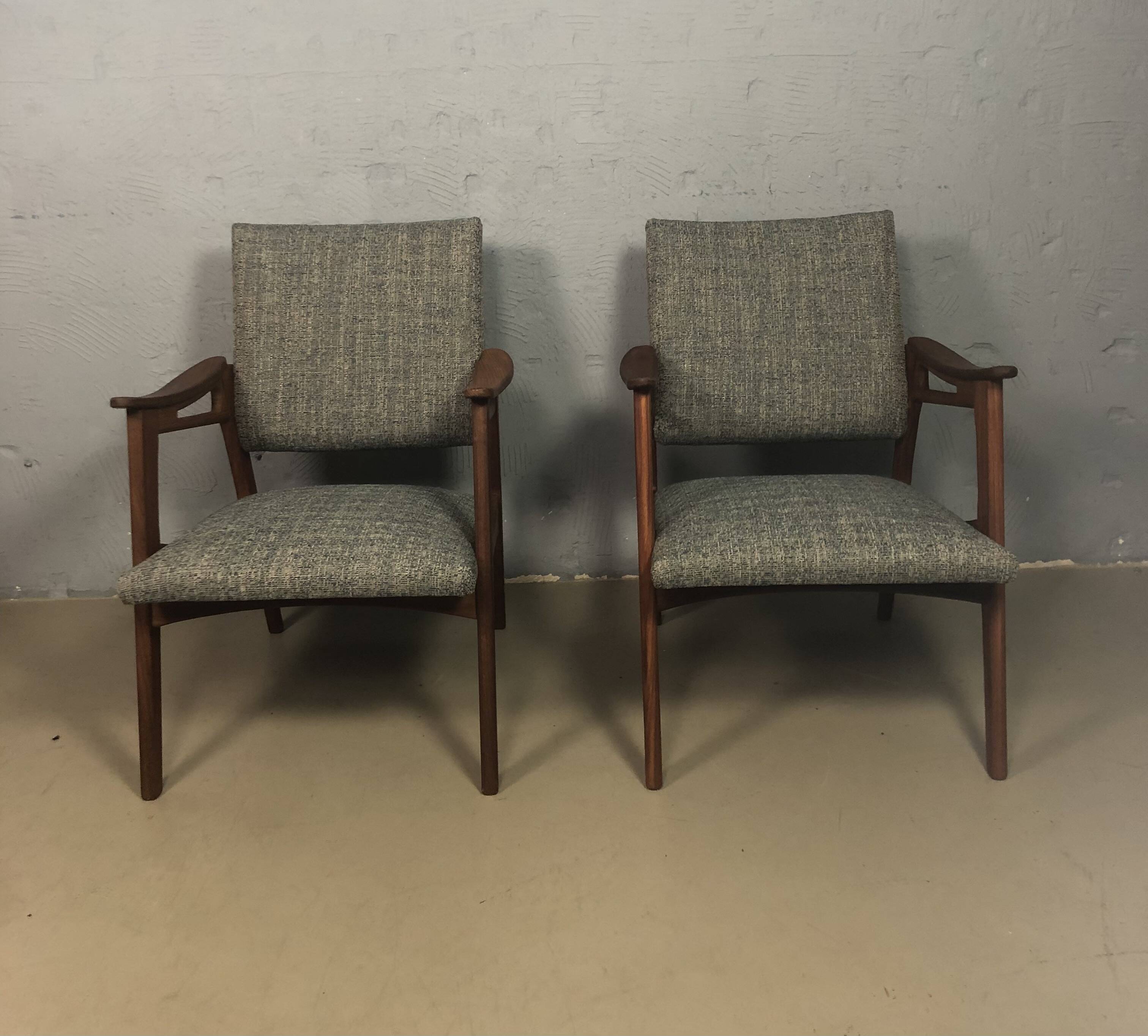 Fauteuils en teck vintage