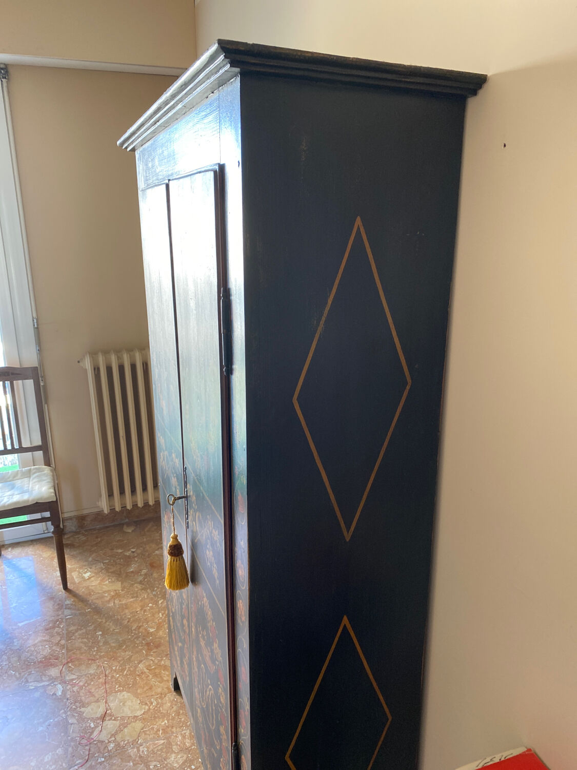 Painted nineteenth century cabinet