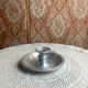 Silver aluminum hand candle holder
