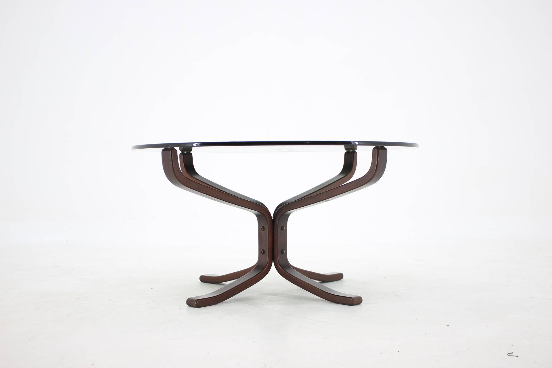 1960 Sigurd Ressell for Vatne Møbler Falcon Glass Top Coffee Table