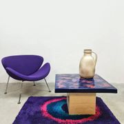 Vintage fat lava ceramic coffee table 1960s