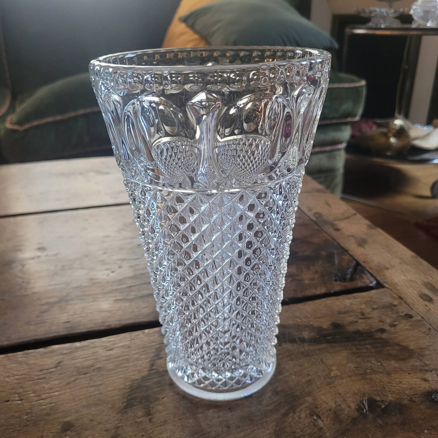 Vintage thick glass vase