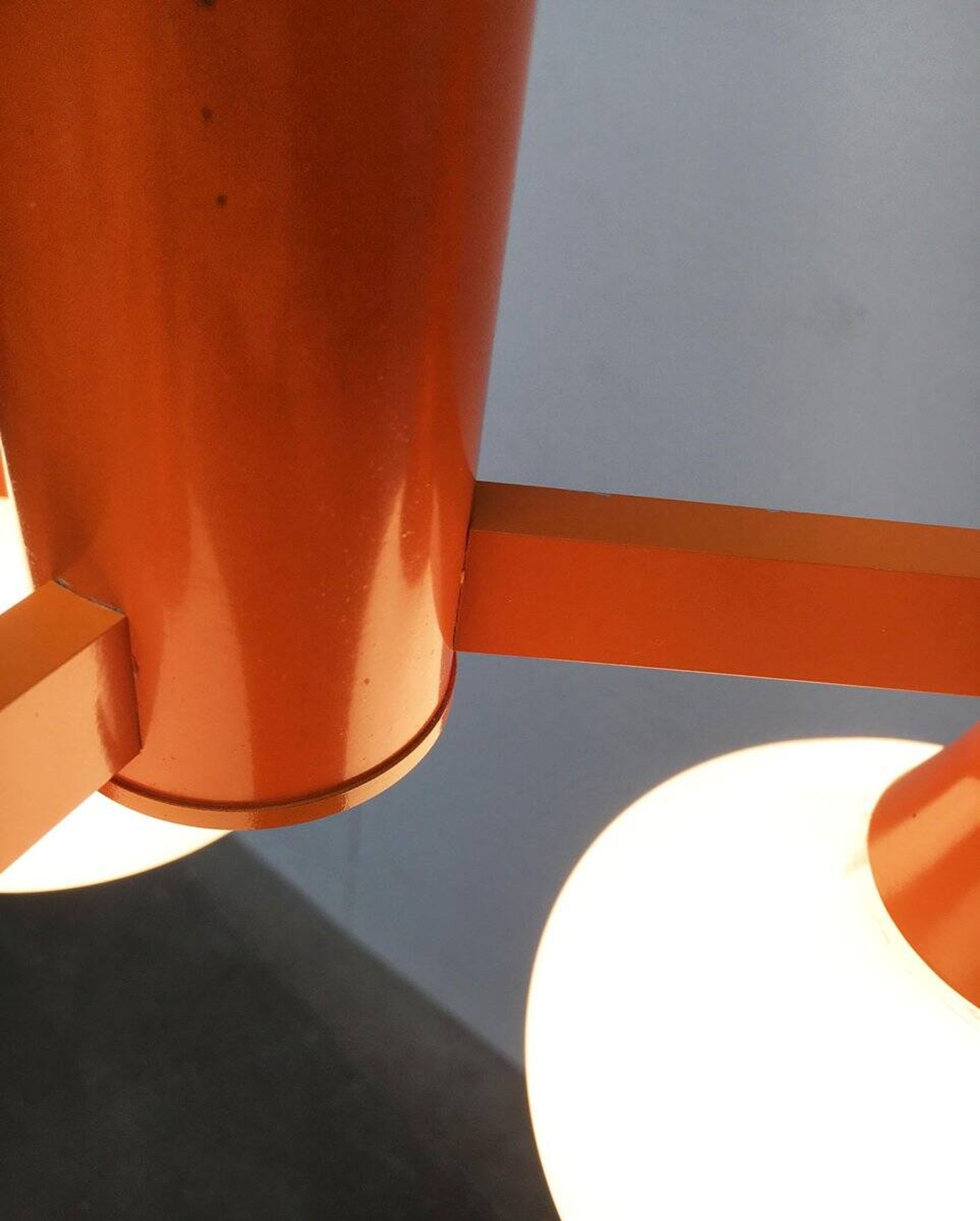 Orange Vintage Space Age Pendant Lamp