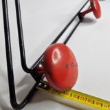 Original vintage metal “trapeze” coat rack, 5 hooks, 67 cm