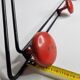 Original vintage metal “trapeze” coat rack, 5 hooks, 67 cm
