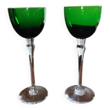 2 Saint Louis crystal roemer glasses