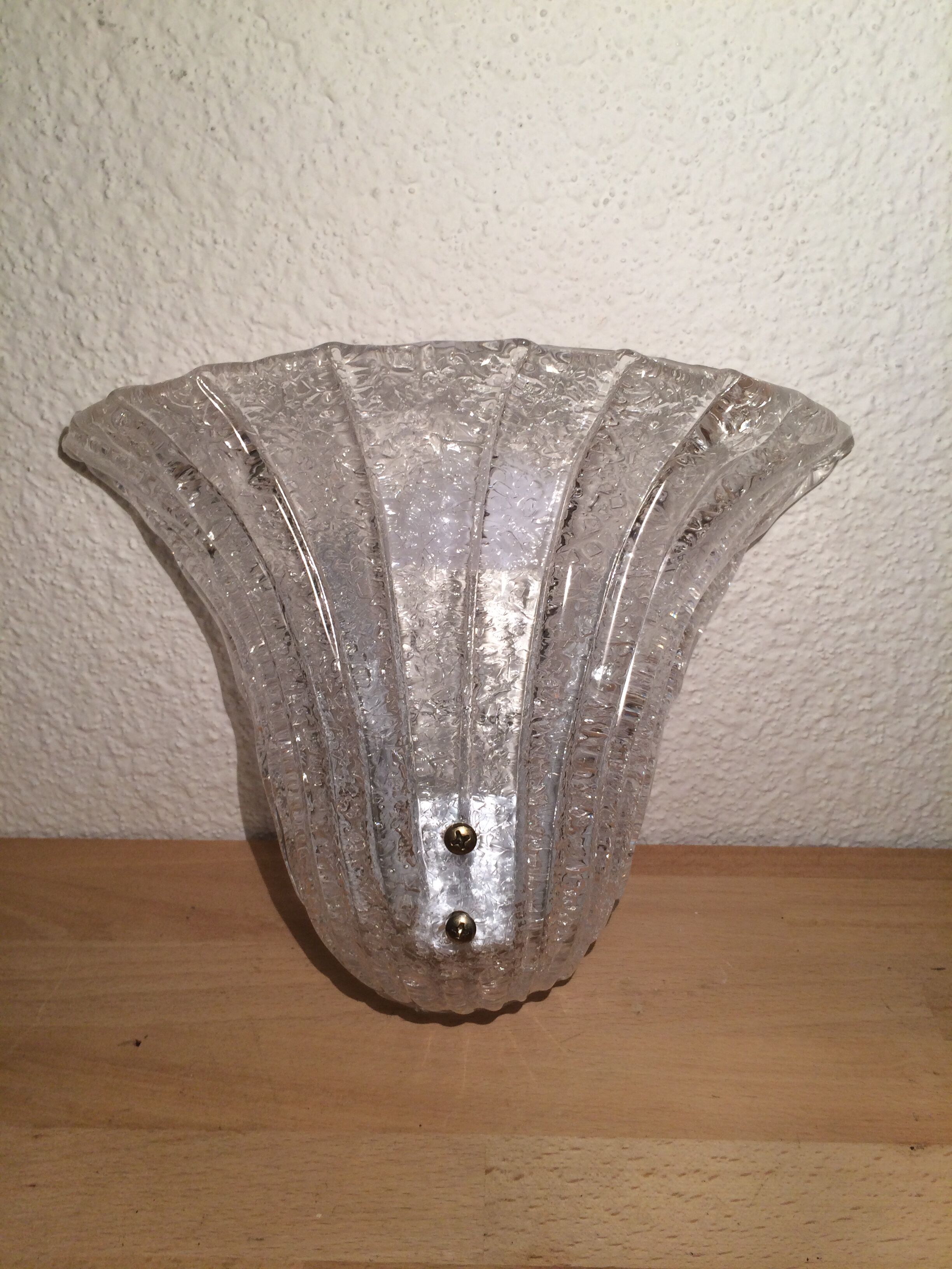Murano glass shell wall lamp