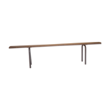 Old wooden and metal bench