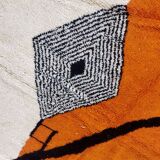 Moroccan handmade artisanal berber carpet magic orange eye 287 x 184 cm