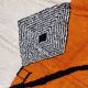 Moroccan handmade artisanal berber carpet magic orange eye 287 x 184 cm