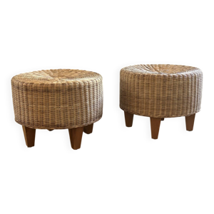 Tabourets en rotin
