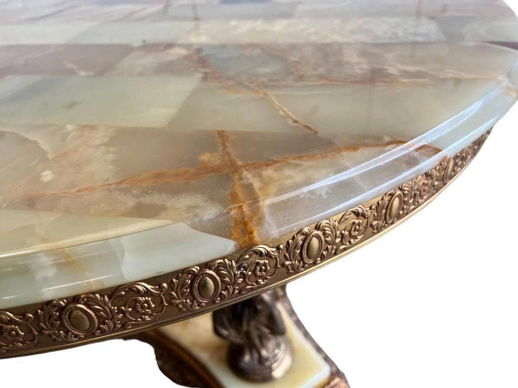 Vintage coffee table in onyx / Deknudt side table