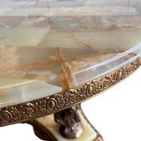 Vintage coffee table in onyx / Deknudt side table