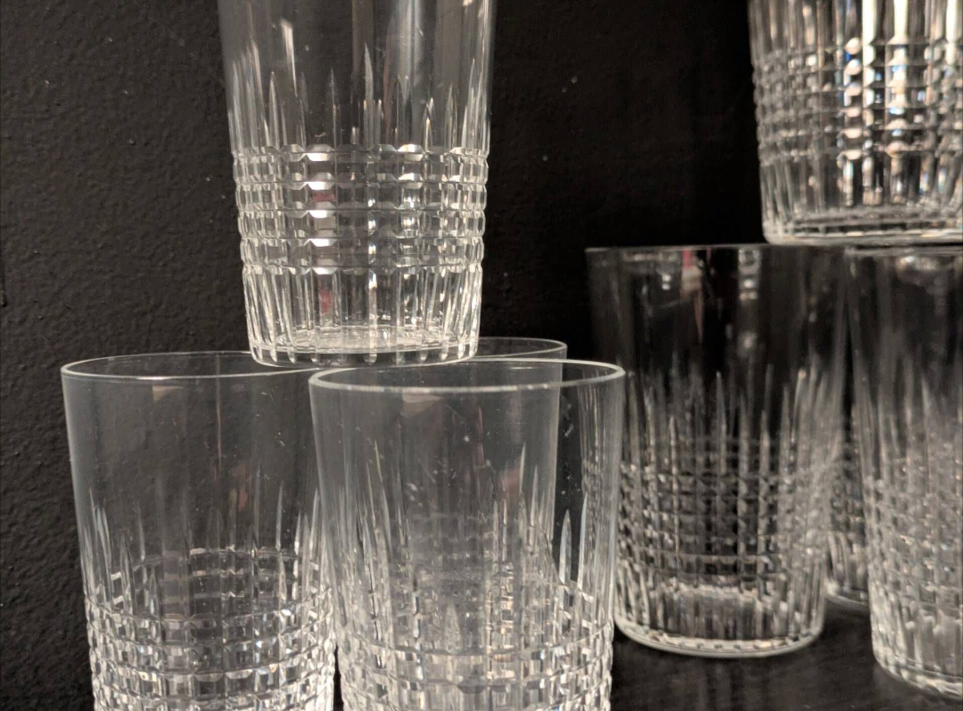Set of 11 crystal cups from Baccarat/Nancy (Company of