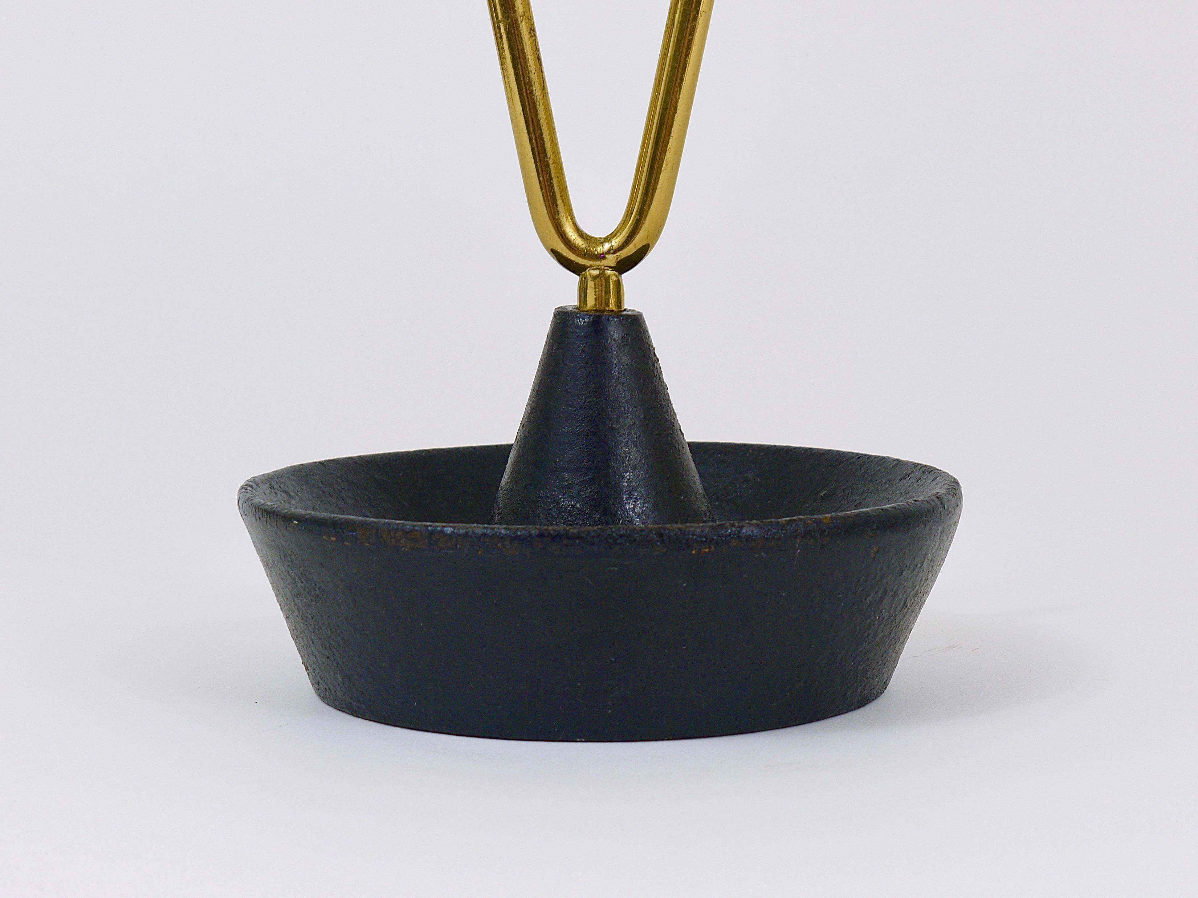 Carl Auböck Umbrella Stand in Brass and Cast Iron, Mid-Century, Austria, 1950s