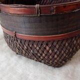 Japanese woven bamboo basket