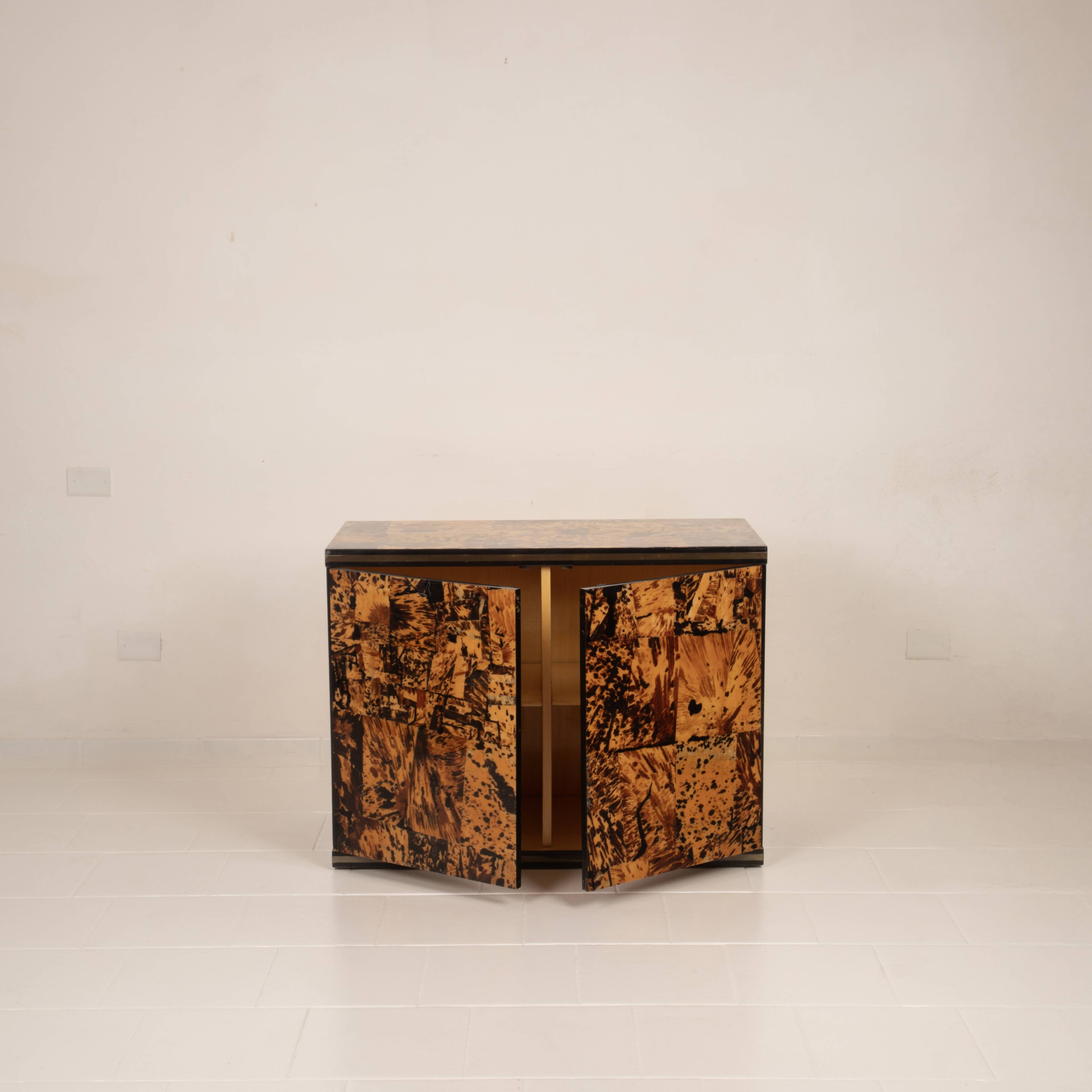 Unique Tortoiseshell Cabinet by Roberto Jodice for Ottini Milano 1974