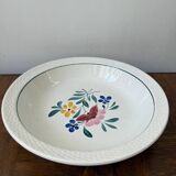 Plat Sarreguemines fabriqué en France et peint à la main