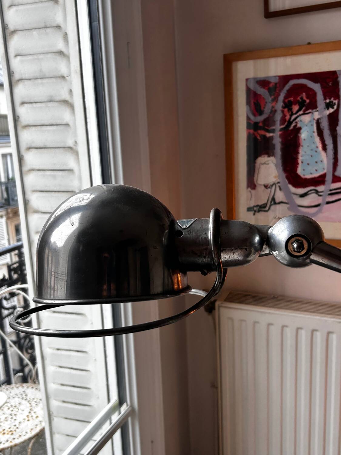 Original vintage Jieldé lamp – 1 arm – Raw steel – 1950s/60s