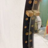 Mid-Century Modern Brass and Steel Drop-Shaped Mirror, Italy, 1970s