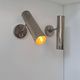 Pair of modernist adjustable wall lights, chrome metal, France 1960