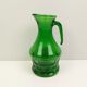 Green glass jug 22.5 cm