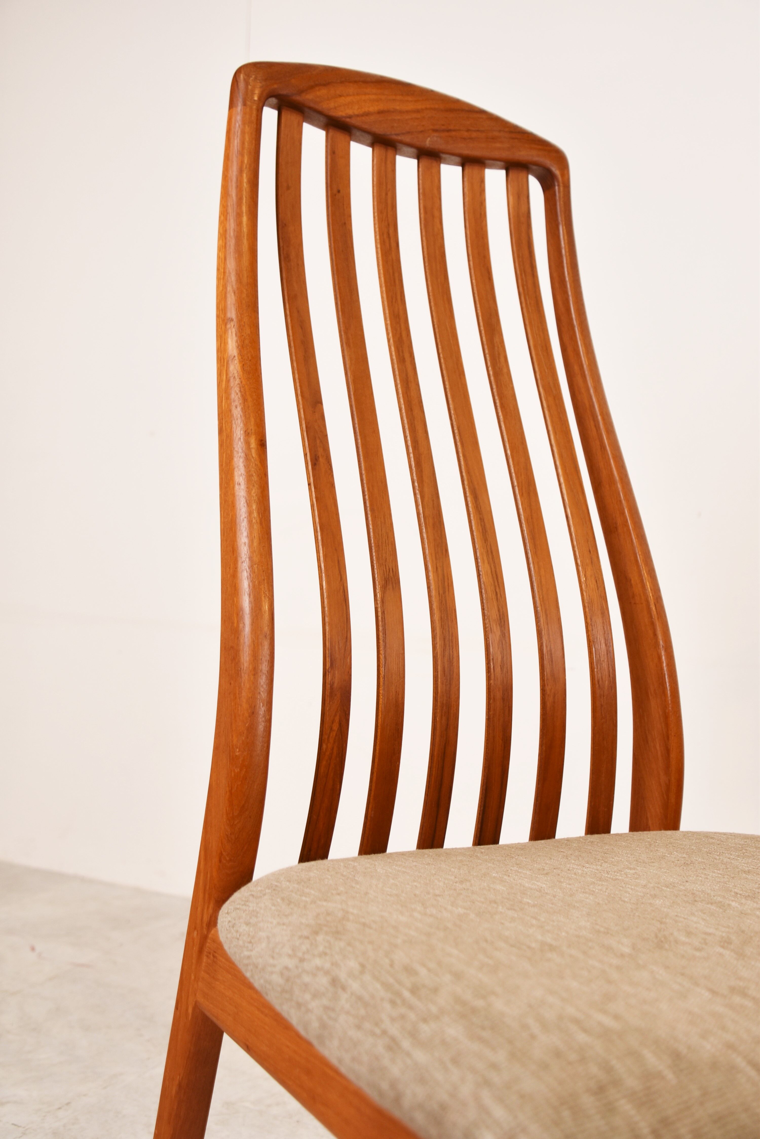 Set of 6 dining chairs, model EVA by Niels Kofoed, Denmark
