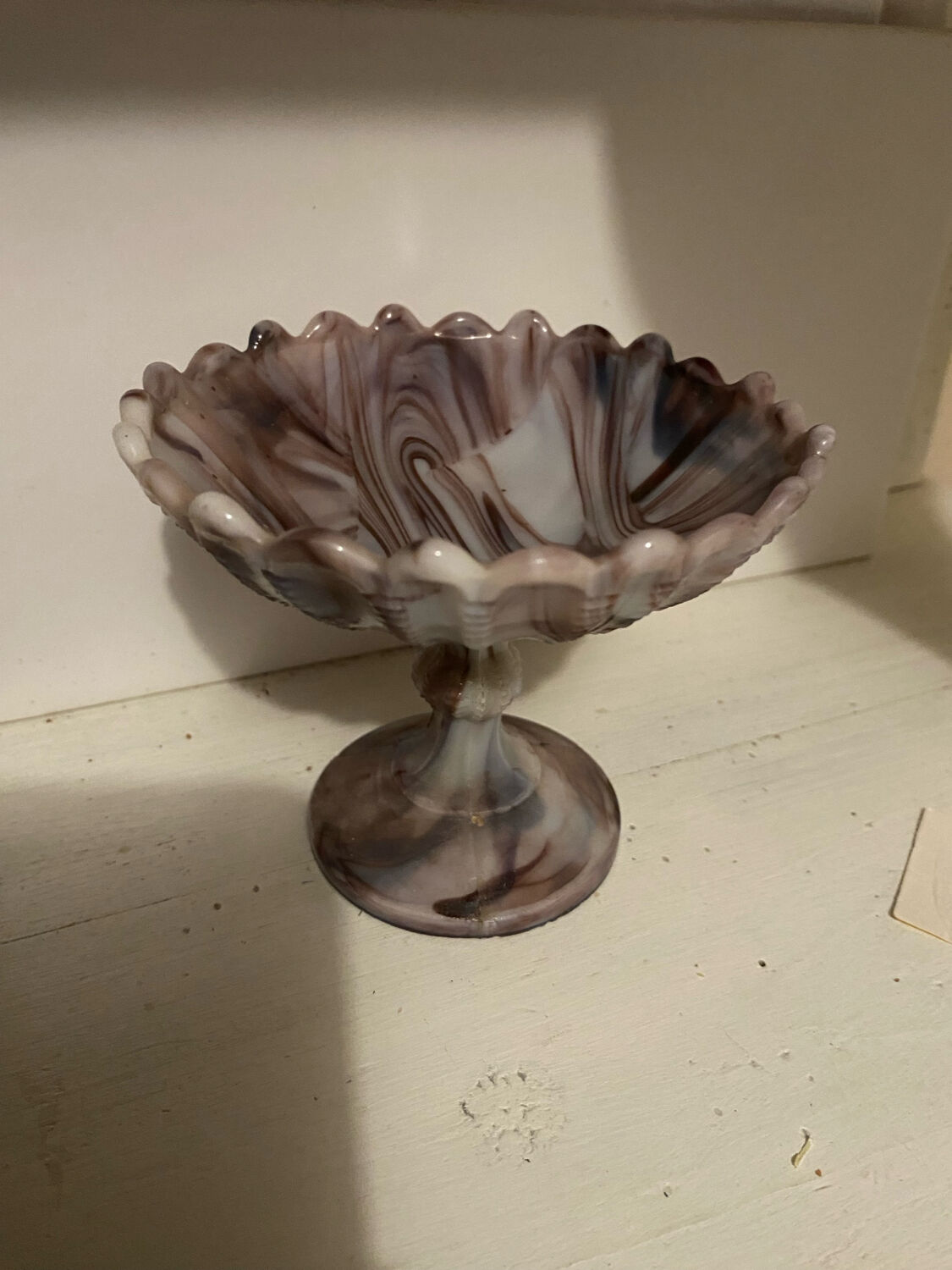 Old marbled opaline cup