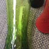 6 large colored glasses