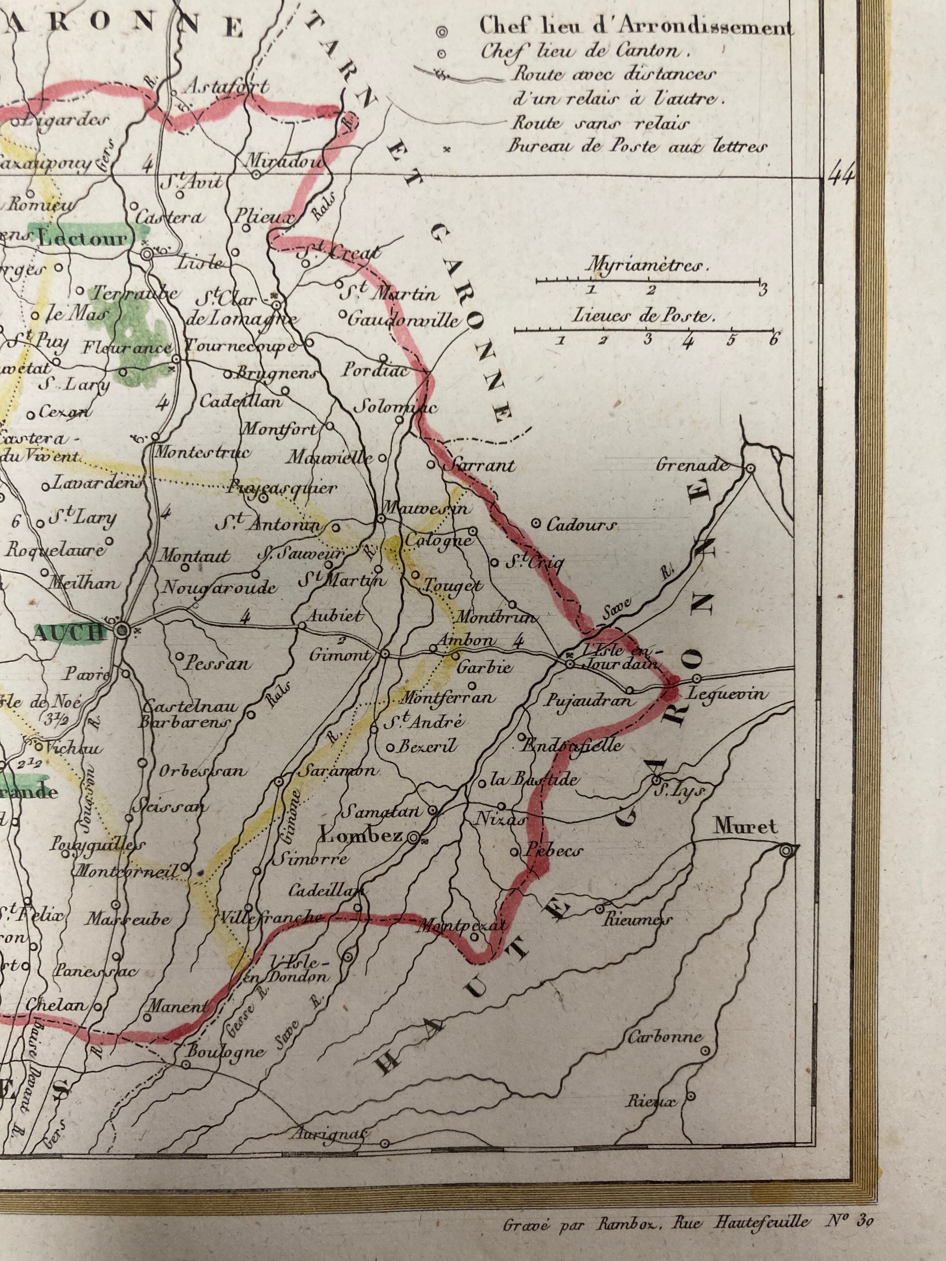 Carte ancienne du gers