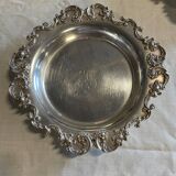 Set of 4 silver metal bottle coasters