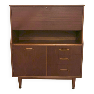 Secrétaire bureau scandinave en teck