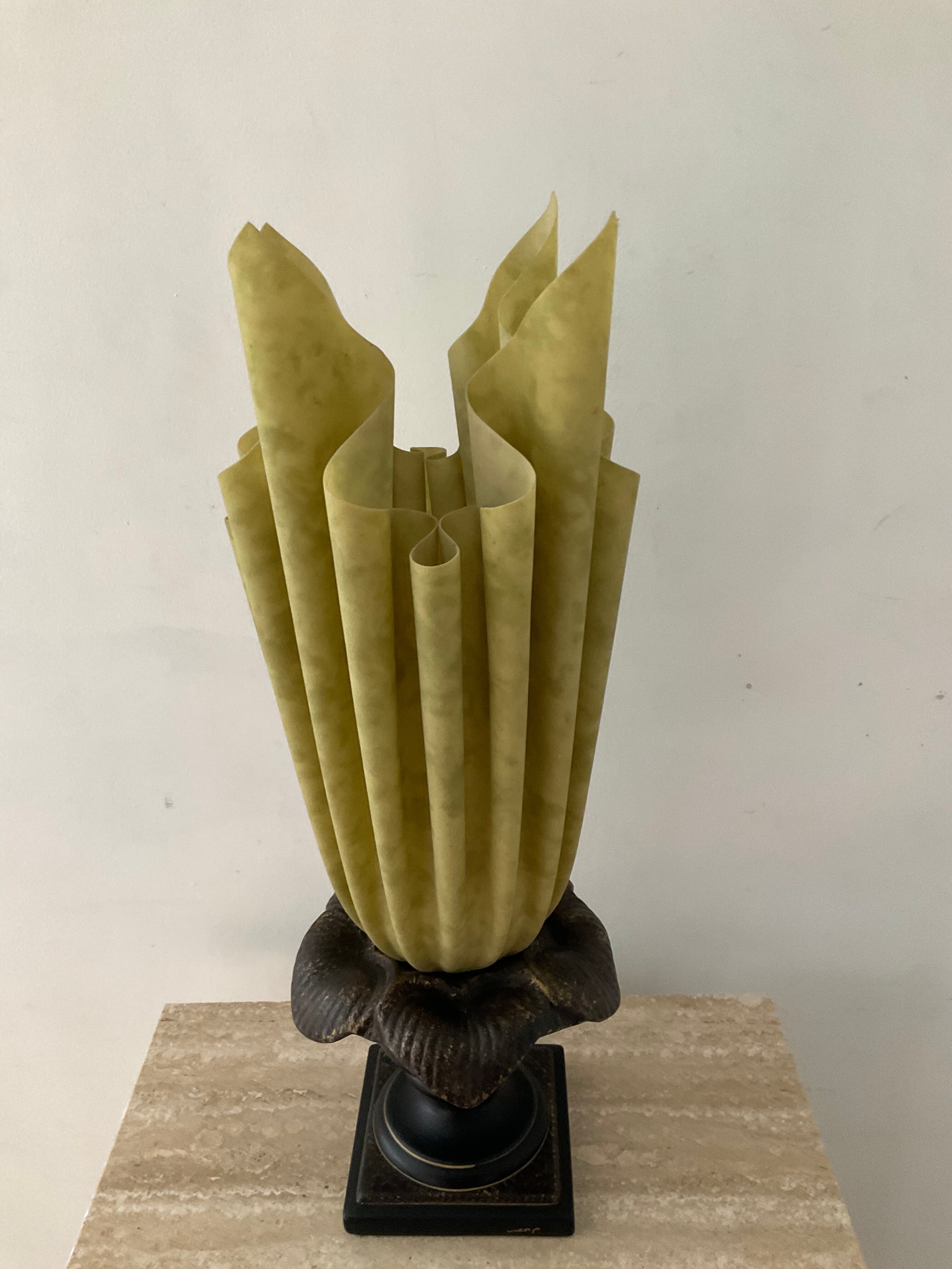 Georgia Jacob gold leaf lamp from the 70s and 80s signed